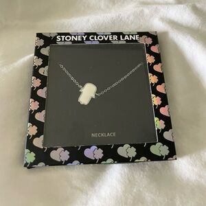 Stoney Clover Lane Silver Necklace With White Enameled Hamsa